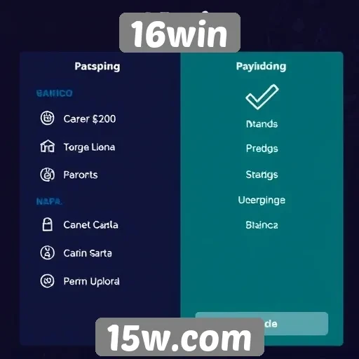 Avaliação das opções de pagamento no 16win
